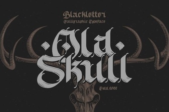 Old Skull Fonts for Brutalist Design Projects