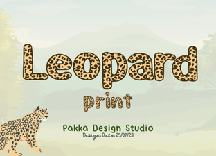 Design Ideas for Using a Leopard Print Font