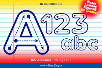 Creative Fonts for Tracing Large Letters & Numbers