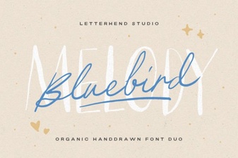 The Bluebird Melody Font for Creative Typography